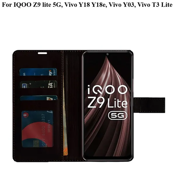 Brown_Premium_Flip_Cover_For_Iqoo_Z9_Lite_5G,_Vivo_Y18_Y18E,_Vivo_Y03,_Vivo_T3_Lite