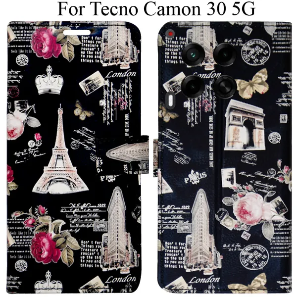 Black_Premium_Flip_Cover_For_Tecno_Camon_30_5G