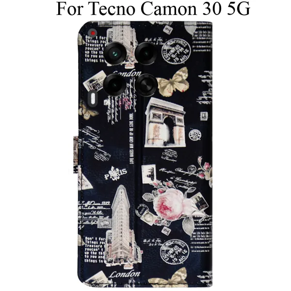 Black_Premium_Flip_Cover_For_Tecno_Camon_30_5G