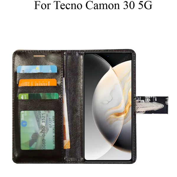 Black_Premium_Flip_Cover_For_Tecno_Camon_30_5G