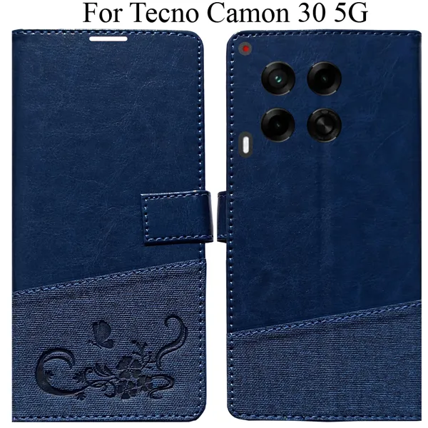 Blue_Premium_Flip_Cover_For_Tecno_Camon_30_5G