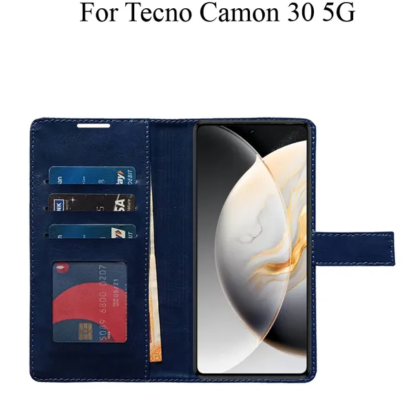 Blue_Premium_Flip_Cover_For_Tecno_Camon_30_5G