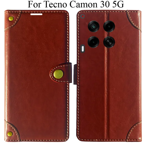 Brown_Premium_Flip_Cover_For_Tecno_Camon_30_5G