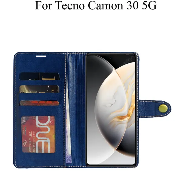 Blue_Premium_Flip_Cover_For_Tecno_Camon_30_5G