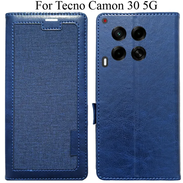 Blue_Premium_Flip_Cover_For_Tecno_Camon_30_5G