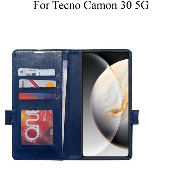 Blue_Premium_Flip_Cover_For_Tecno_Camon_30_5G