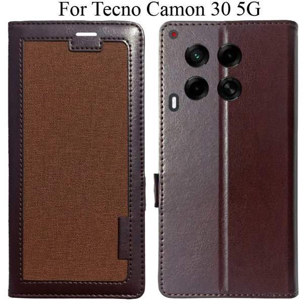 Brown_Premium_Flip_Cover_For_Tecno_Camon_30_5G