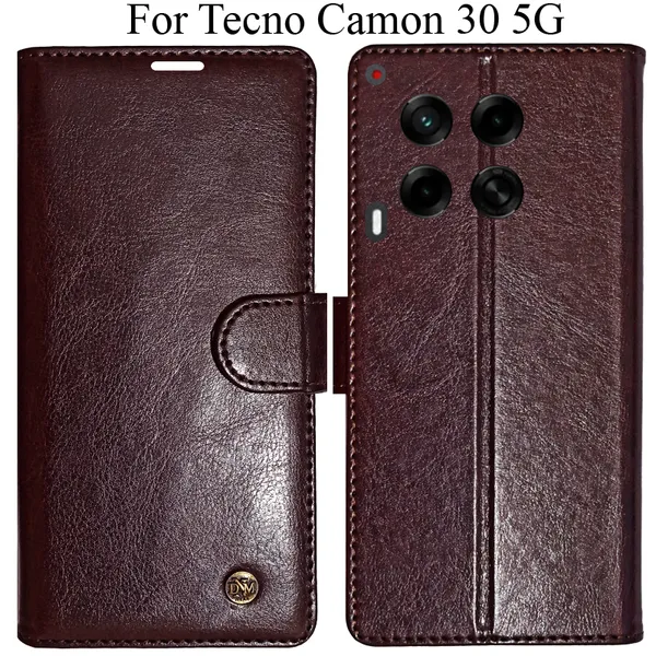 Beige_Premium_Flip_Cover_For_Tecno_Camon_30_5G