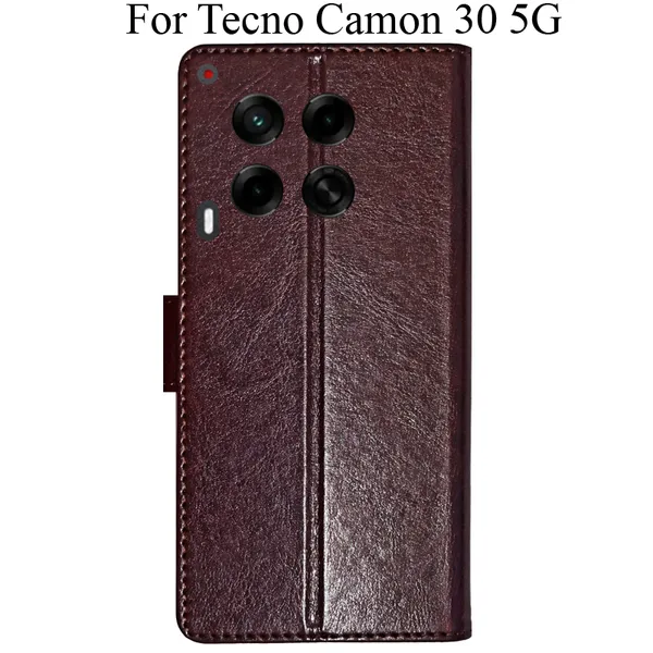 Beige_Premium_Flip_Cover_For_Tecno_Camon_30_5G