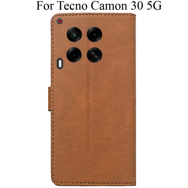 Brown_Premium_Flip_Cover_For_Tecno_Camon_30_5G