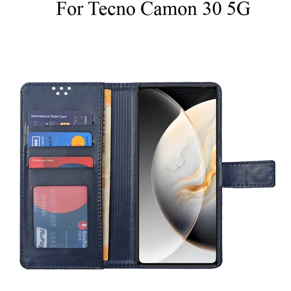Blue_Premium_Flip_Cover_For_Tecno_Camon_30_5G