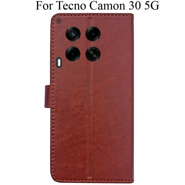 Brown_Premium_Flip_Cover_For_Tecno_Camon_30_5G