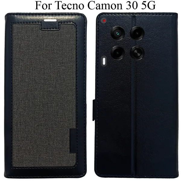 Black_Premium_Flip_Cover_For_Tecno_Camon_30_5G