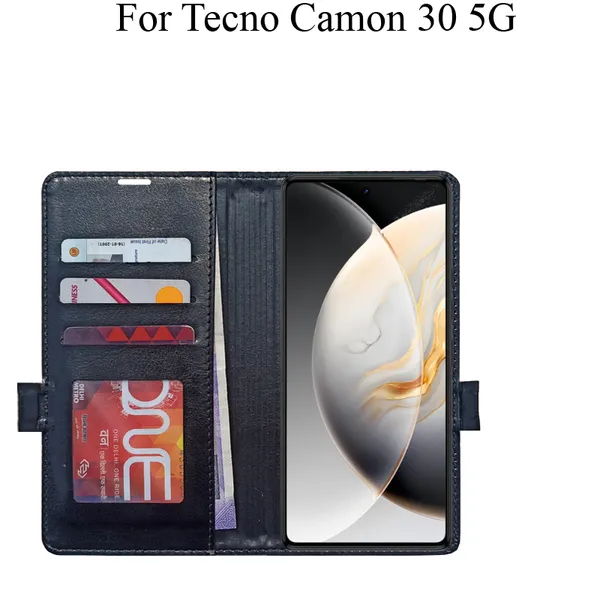 Black_Premium_Flip_Cover_For_Tecno_Camon_30_5G