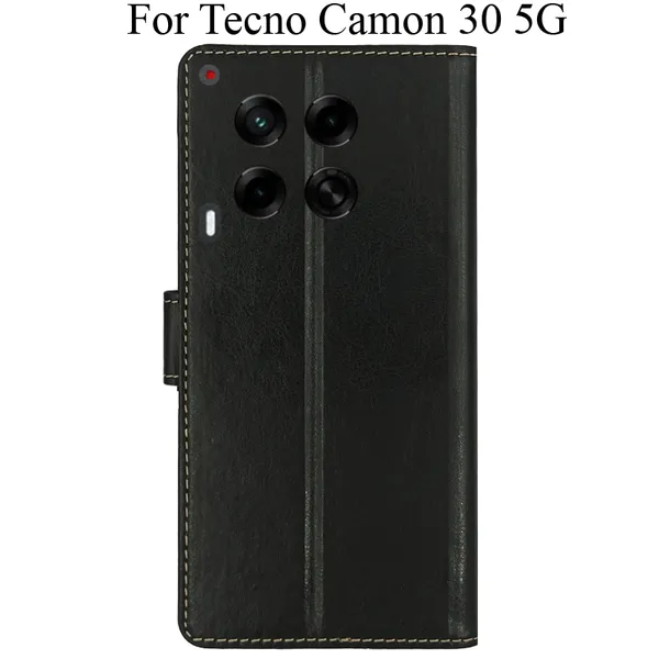 Black_Premium_Flip_Cover_For_Tecno_Camon_30_5G