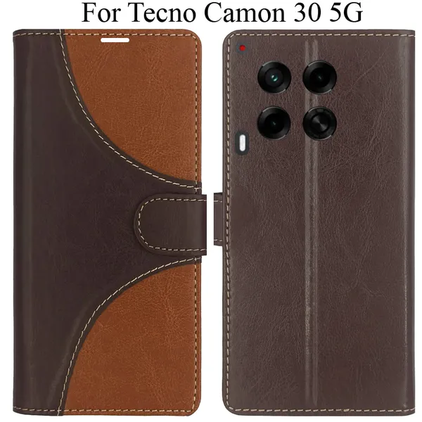 Brown_Premium_Flip_Cover_For_Tecno_Camon_30_5G