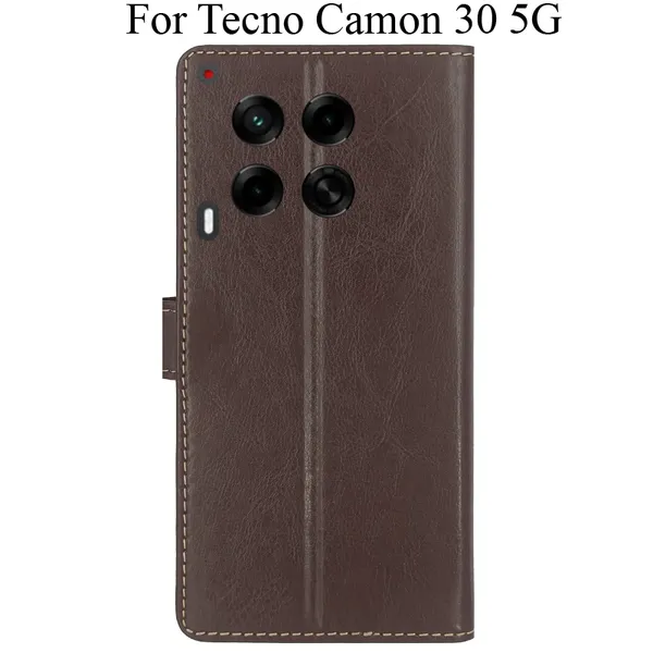 Brown_Premium_Flip_Cover_For_Tecno_Camon_30_5G