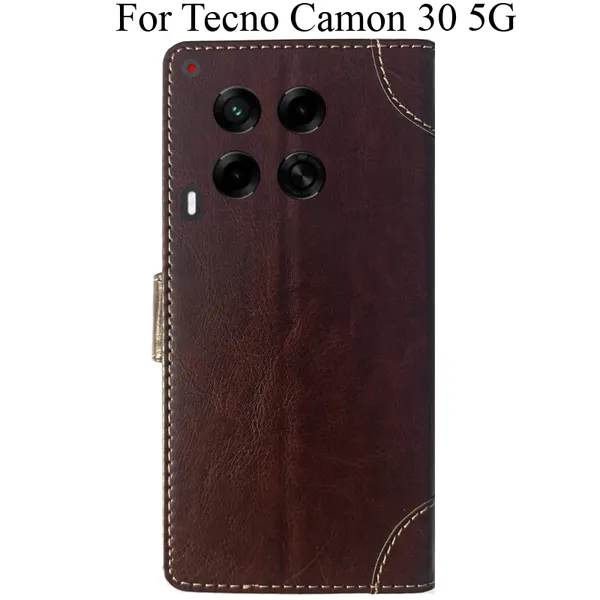 Beige_Premium_Flip_Cover_For_Tecno_Camon_30_5G