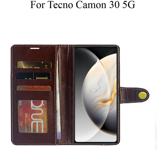 Beige_Premium_Flip_Cover_For_Tecno_Camon_30_5G