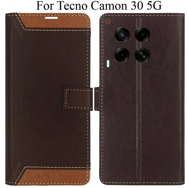 Brown_Premium_Flip_Cover_For_Tecno_Camon_30_5G