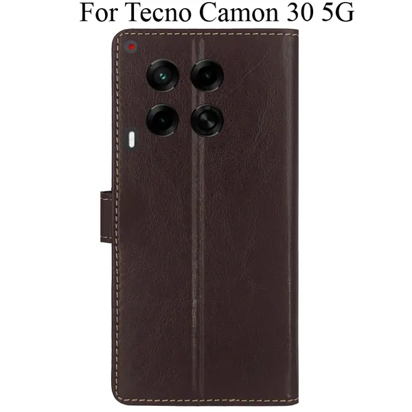 Brown_Premium_Flip_Cover_For_Tecno_Camon_30_5G