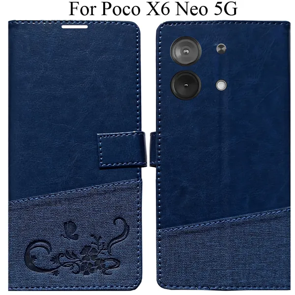 Blue_Premium_Flip_Cover_For_Poco_X6_Neo_5G