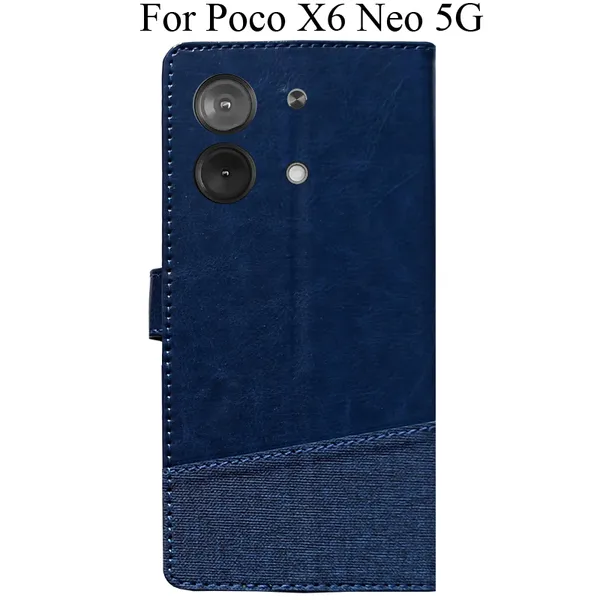 Blue_Premium_Flip_Cover_For_Poco_X6_Neo_5G