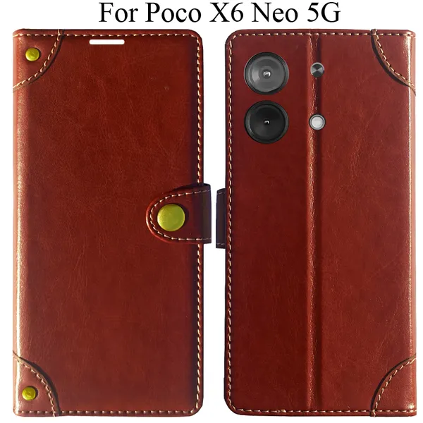 Brown_Premium_Flip_Cover_For_Poco_X6_Neo_5G