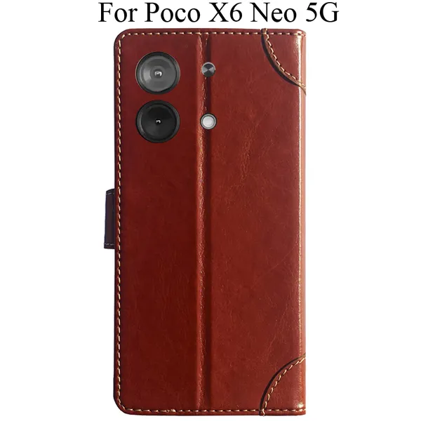 Brown_Premium_Flip_Cover_For_Poco_X6_Neo_5G