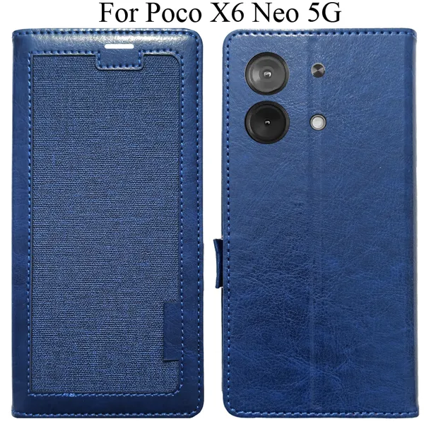 Blue_Premium_Flip_Cover_For_Poco_X6_Neo_5G