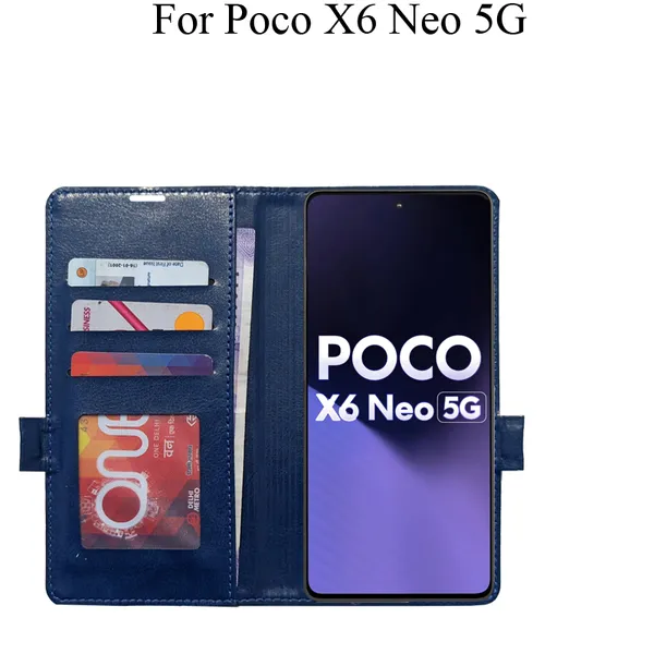 Blue_Premium_Flip_Cover_For_Poco_X6_Neo_5G