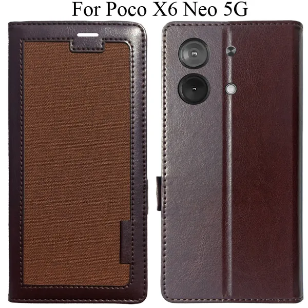 Brown_Premium_Flip_Cover_For_Poco_X6_Neo_5G