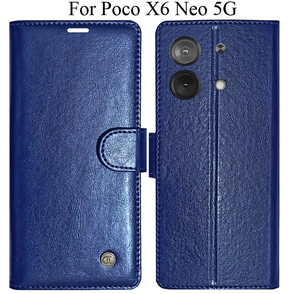 Blue_Premium_Flip_Cover_For_Poco_X6_Neo_5G