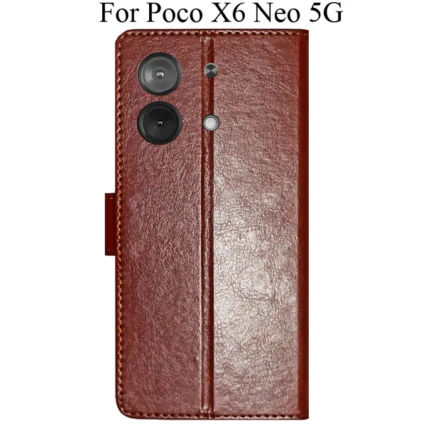 Brown_Premium_Flip_Cover_For_Poco_X6_Neo_5G
