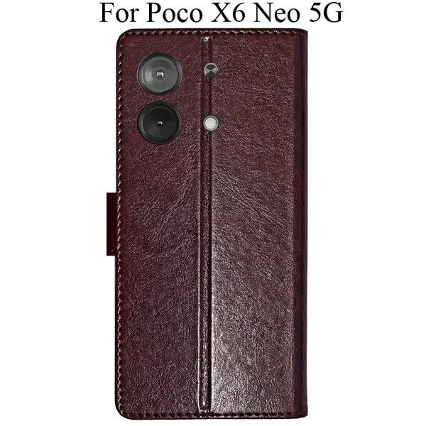 Beige_Premium_Flip_Cover_For_Poco_X6_Neo_5G