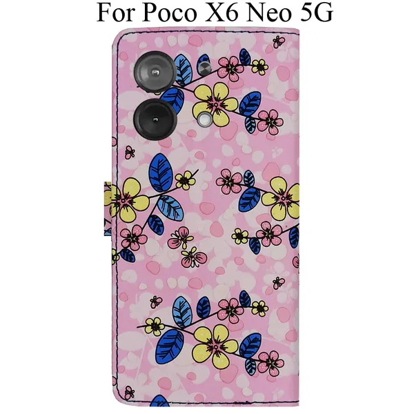Pink_Premium_Flip_Cover_For_Poco_X6_Neo_5G