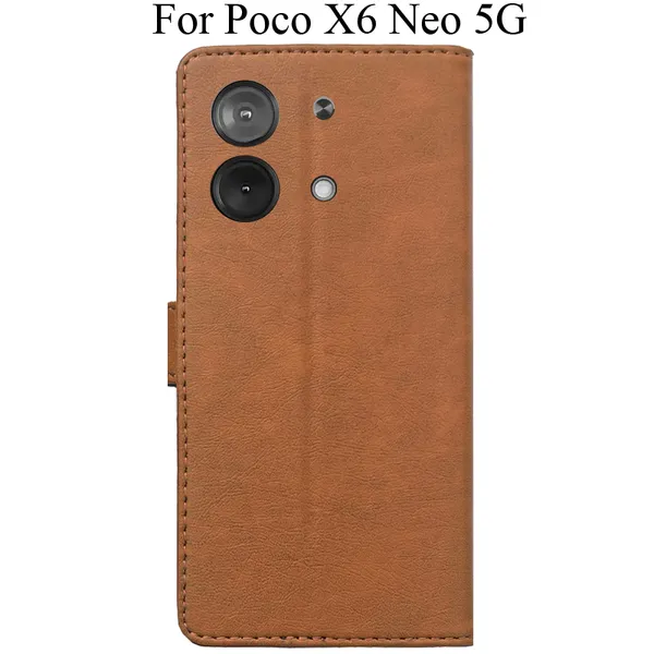 Brown_Premium_Flip_Cover_For_Poco_X6_Neo_5G