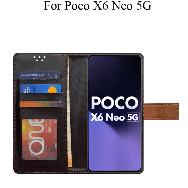 Brown_Premium_Flip_Cover_For_Poco_X6_Neo_5G