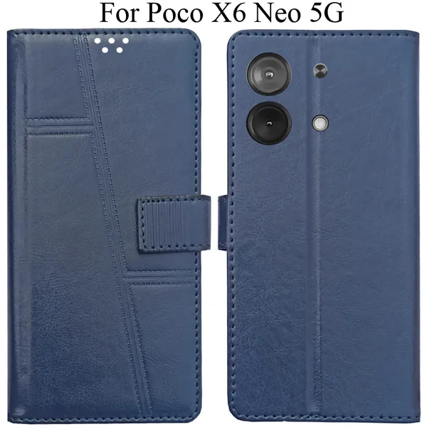 Blue_Premium_Flip_Cover_For_Poco_X6_Neo_5G