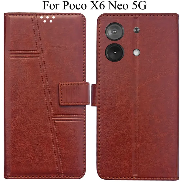 Brown_Premium_Flip_Cover_For_Poco_X6_Neo_5G