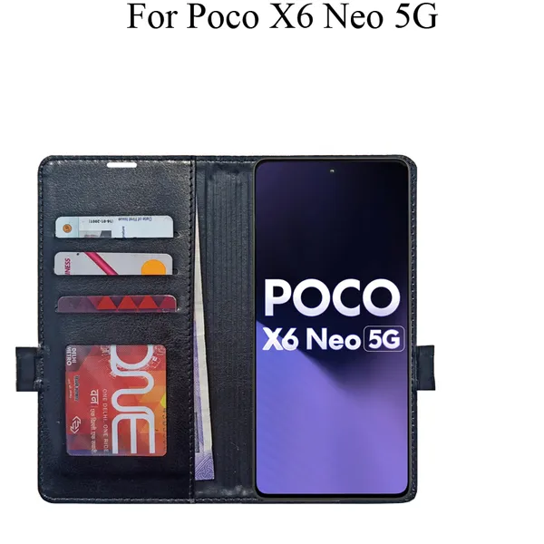 Black_Premium_Flip_Cover_For_Poco_X6_Neo_5G