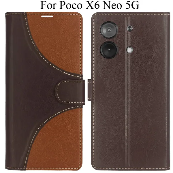 Brown_Premium_Flip_Cover_For_Poco_X6_Neo_5G