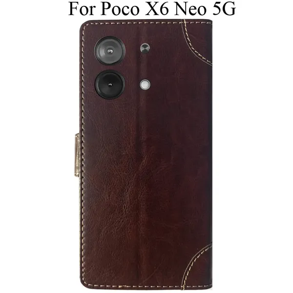 Dark_Brown__Premium_Flip_Cover_For_Poco_X6_Neo_5G