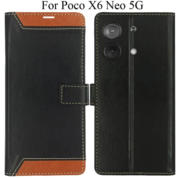 Brown_Premium_Flip_Cover_For_Poco_X6_Neo_5G
