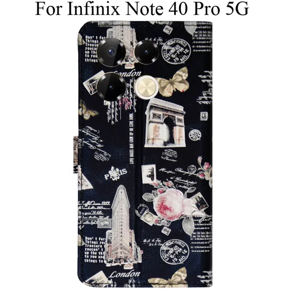 Black_Premium_Flip_Cover_For_Infinix_Note_40_Pro_5G