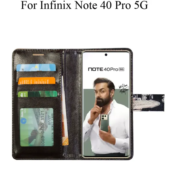 Black_Premium_Flip_Cover_For_Infinix_Note_40_Pro_5G
