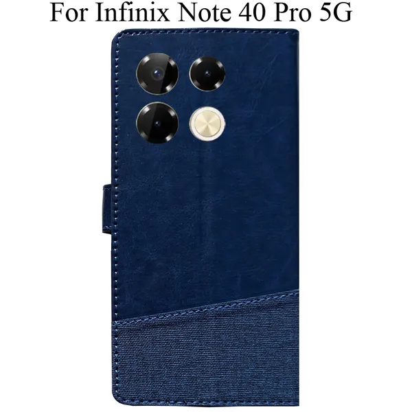 Blue_Premium_Flip_Cover_For_Infinix_Note_40_Pro_5G