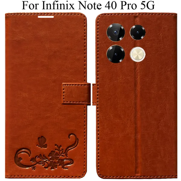 Orange_Premium_Flip_Cover_For_Infinix_Note_40_Pro_5G