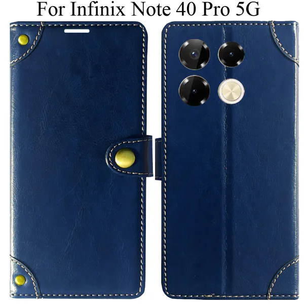 Blue_Premium_Flip_Cover_For_Infinix_Note_40_Pro_5G