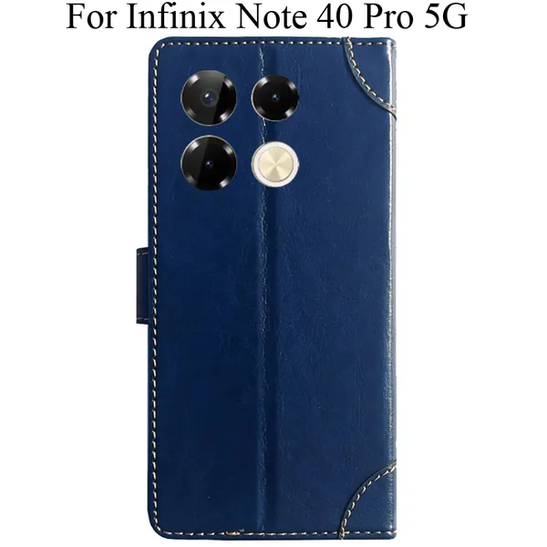 Blue_Premium_Flip_Cover_For_Infinix_Note_40_Pro_5G
